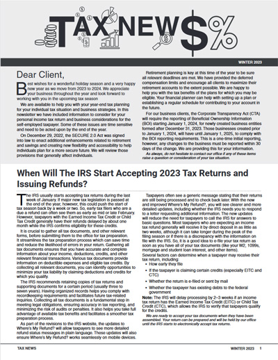 2023 Newsletter